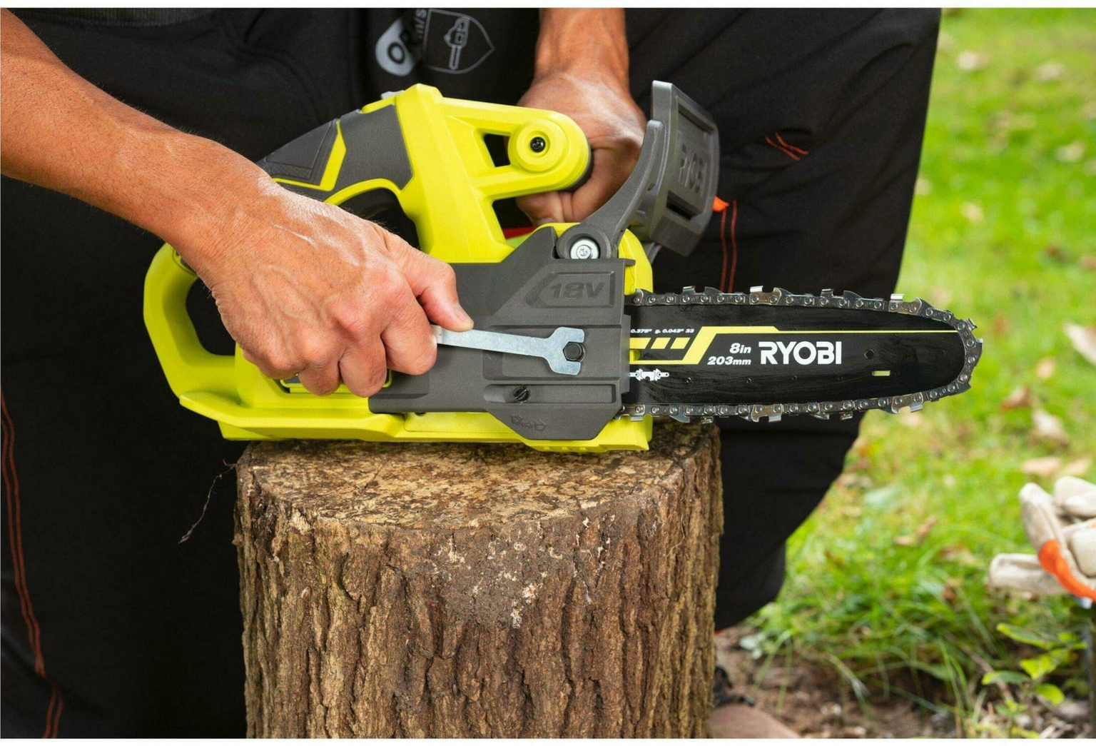 Kompaktiškas grandininis pjūklas RYOBI RY18CS20A-0, 18 V (be akum. ir krov.) - 4