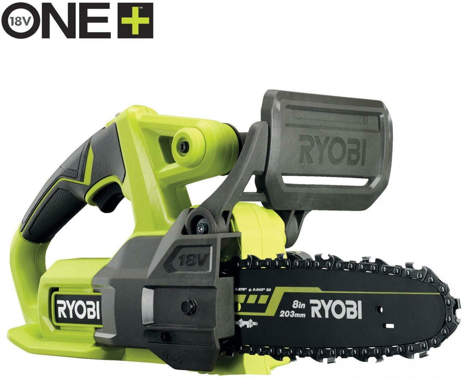 Kompaktiškas grandininis pjūklas RYOBI RY18CS20A-0, 18 V (be akum. ir krov.)-0