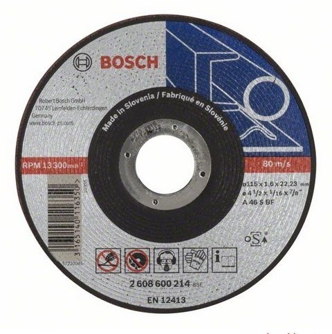 Metalo pjovimo diskas BOSCH, 115 x 1,6 x 22,23 mm, AS 46 S BF