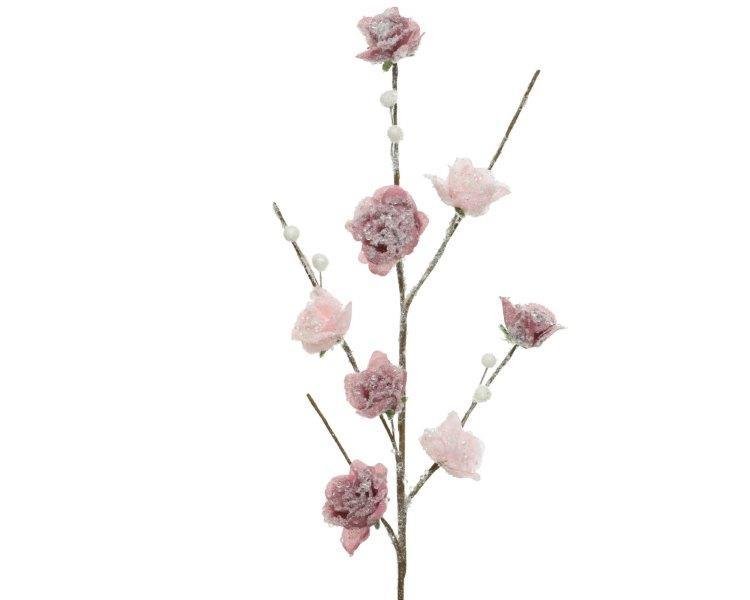 Dirbtinio augalo šakelė ROSE, rožinės sp., 75 cm., 1 vnt.