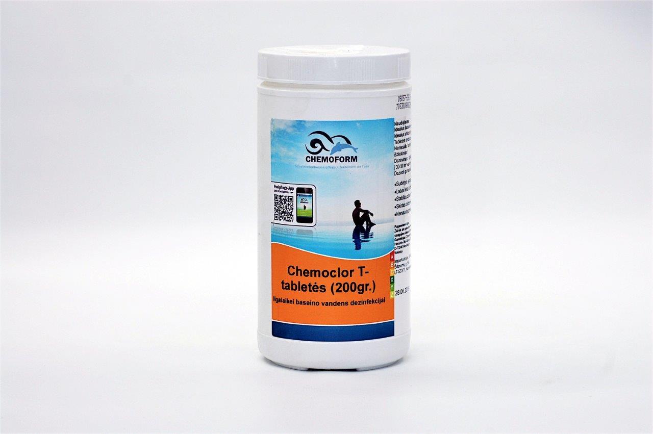 Lėtai tirpstantis chloras 200g tabletėmis, 1 kg-0