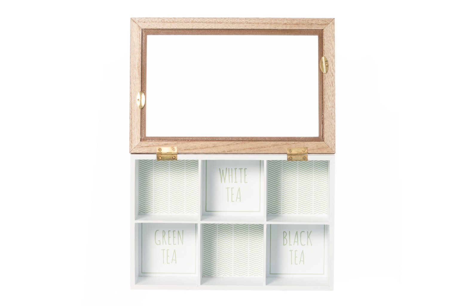 Dekoratyvinė dėžutė, baltos sp., 6 skyreliai, 24 x 7 cm - 3