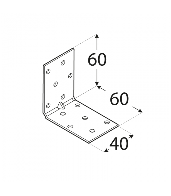 Montavimo kampas, 60x60x40x1,5mm, sustiprintas, cinkuotas-1