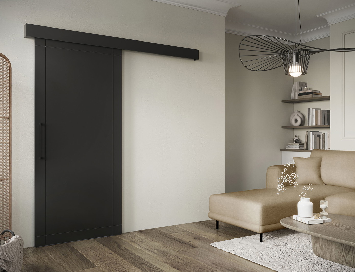 Stumdomos durys Charlise 90 x 204 cm, juoda - 4