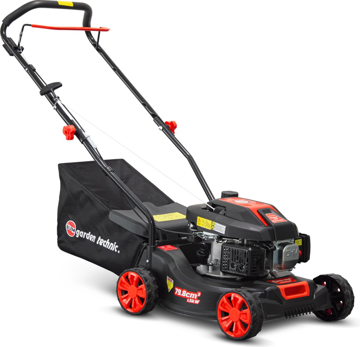 Benzininė vejapjovė ELEM, 1500 W, 79,8 cm³, 40,6 cm, 45 l-0