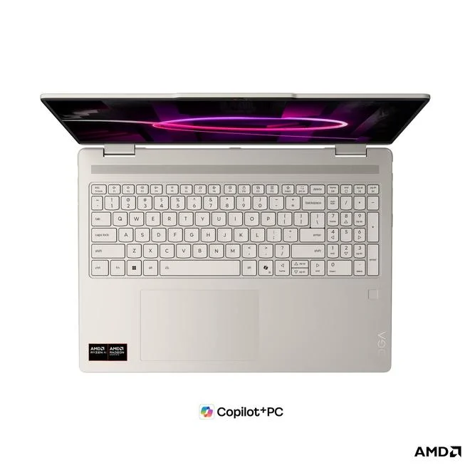 Nešiojamas kompiuteris Lenovo Yoga 7 2-in-1 16AGP11, 16GB RAM, AMD Ryzen AI 5 435, AMD Radeon 840M, 512GB SSD, 16" 1920x1200 jutiklinis, šviesiai smėlio - 4