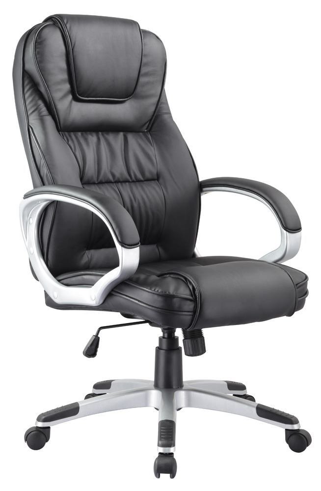 Biuro kėdė Q031, 48 x 64 x 112-120 cm, juodos sp., odos pakaitalas