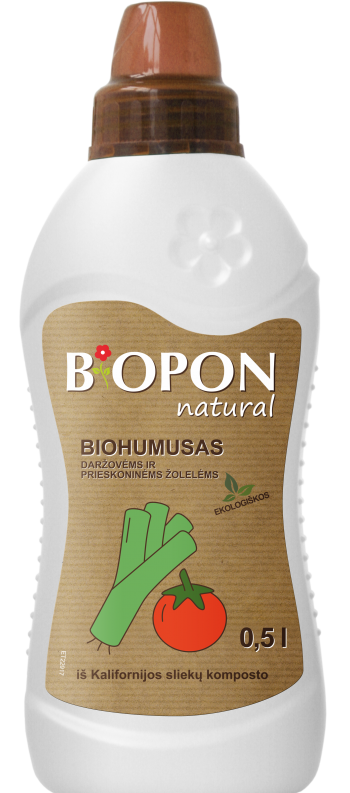 Biohumusas daržovėms BIOPON NATURAL, 0,5 L-0