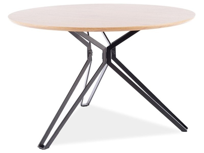 Valgomojo stalas COLT, 120 cm, ąžuolo/juoda
