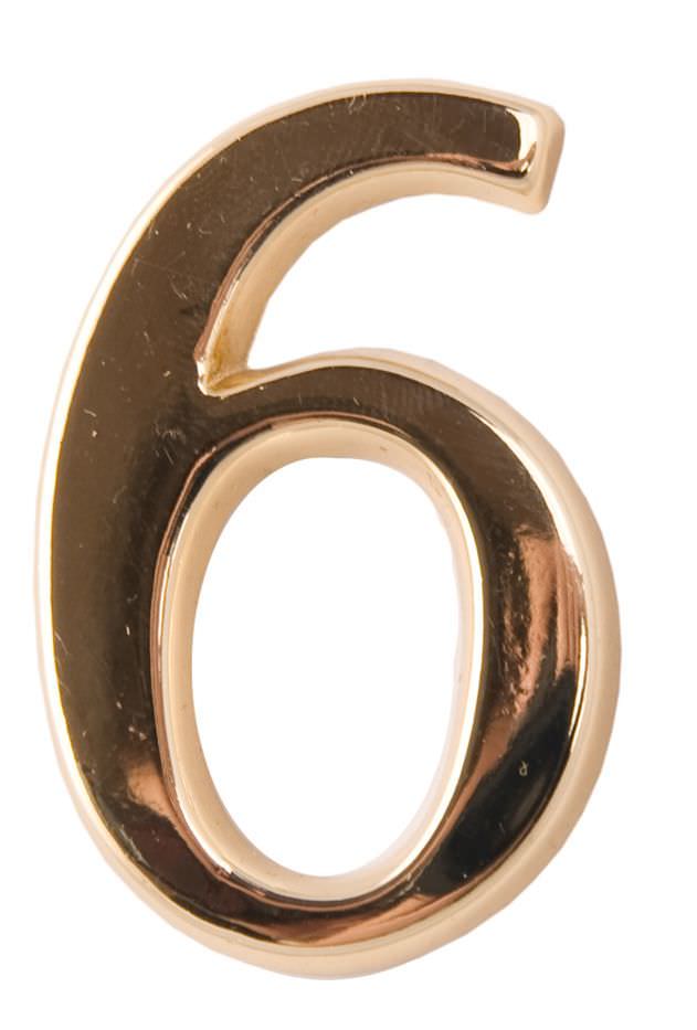 Numeris 6/9, 50 mm, klijuojamas, aukso sp.-0