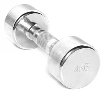 Hantelis TOORX MC-4 4kg, chromuotas-0