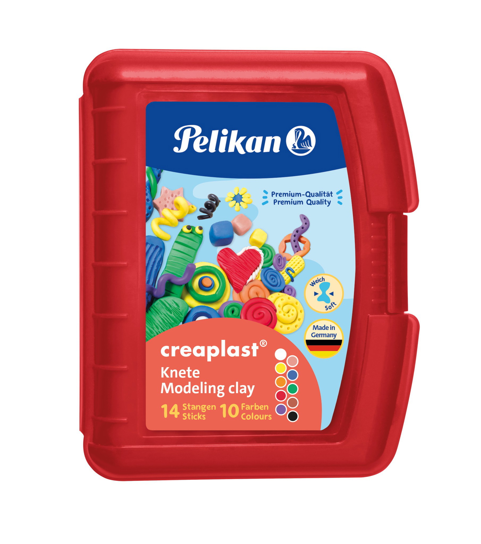 Plastilinas 10sp 240g raudona dėž-0
