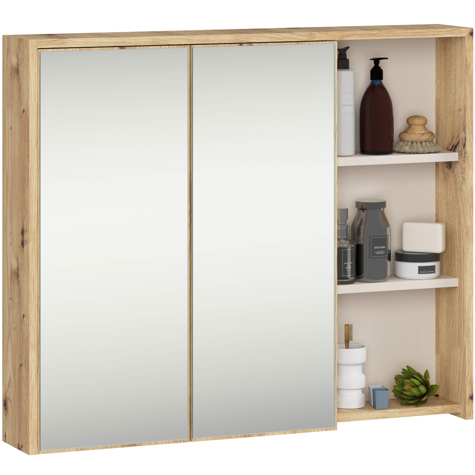 Vonios kambario baldų komplektas Akord Furniture Factory Vami, ąžuolo sp., 30 cm x 50 cm x 170 cm - 8