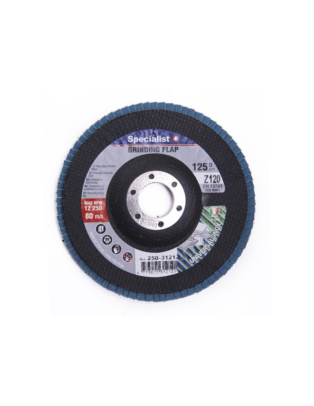 Žiedlapinis šlifavimo diskas SPECIALIST+, 125 x 22,22 mm, cirkonis, ZK120 - 2