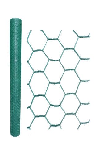 Tvoros tinklas, PVC, žalios sp., HEXAGONAL, 19 x 0,9 mm x 1,0 x 5 m