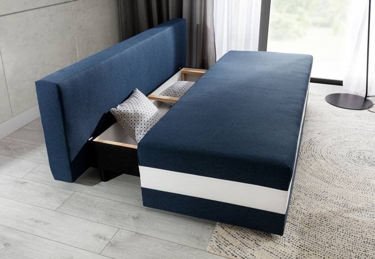 Sofa Calia, tamsiai mėlyna/balta - 7