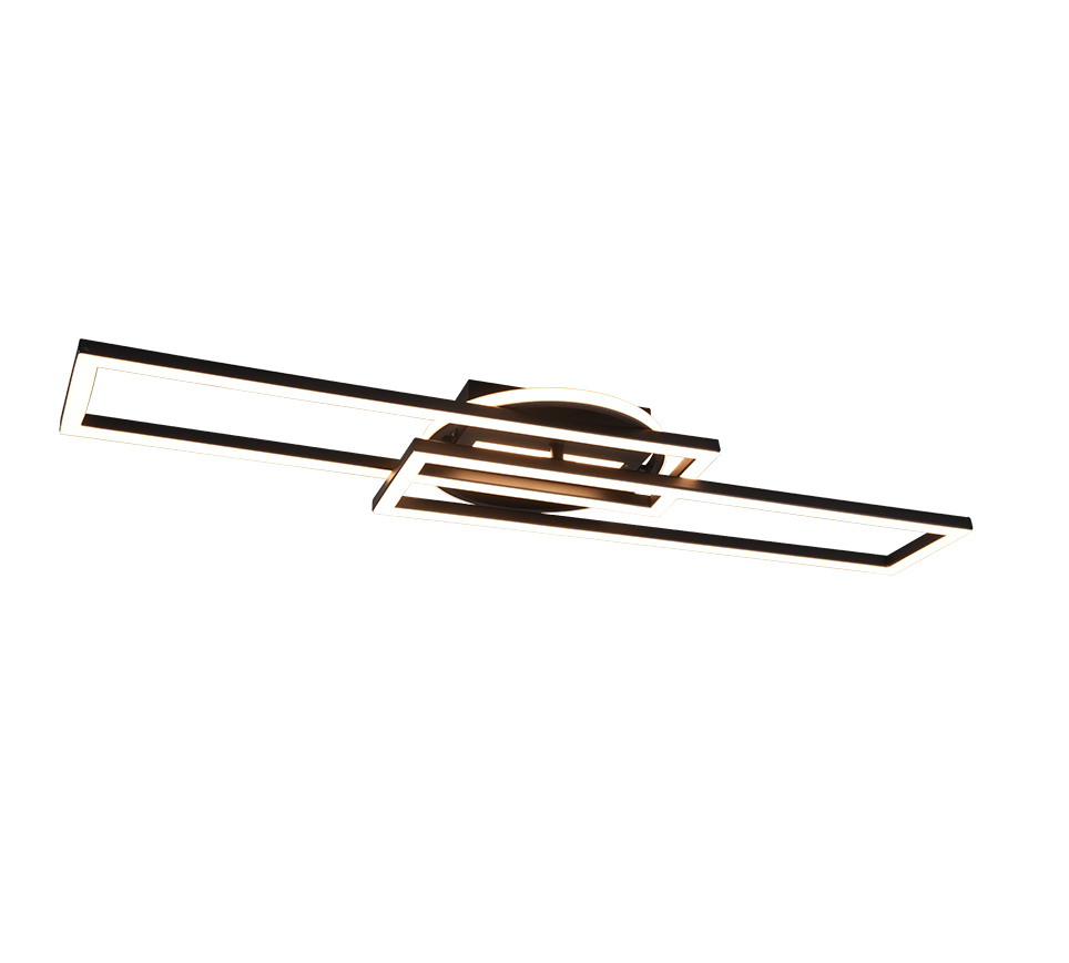 Lubinis LED šviestuvas REALITY Twister, 30W, 2700-6000 K, 4500 lm, juodos sp., 24x90x8 cm
