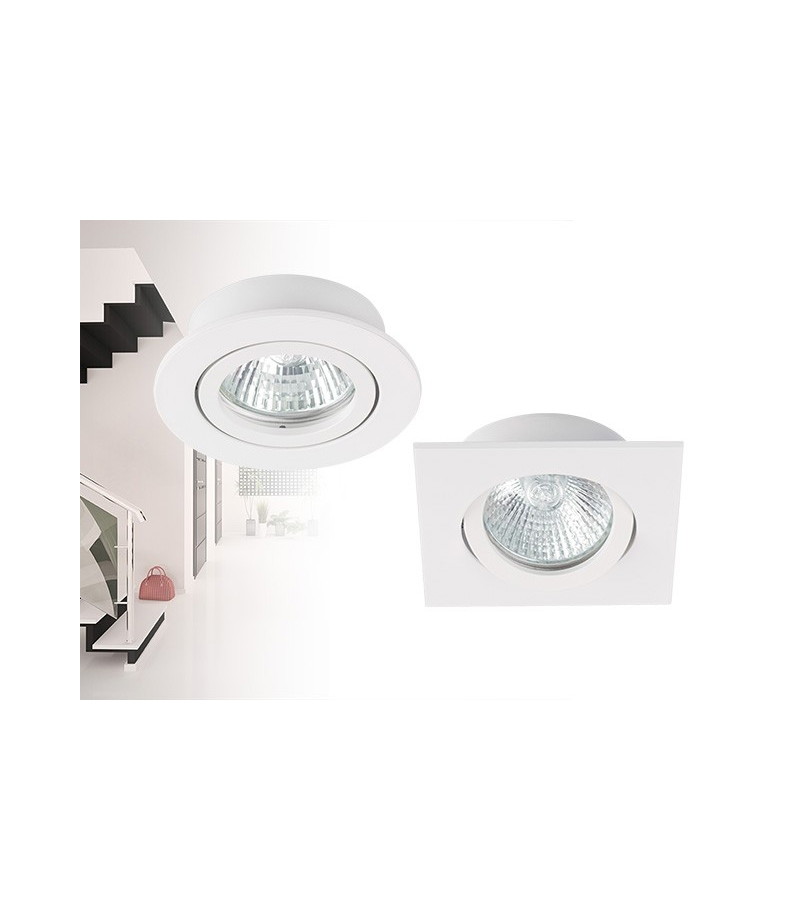 Įleidžiamasis šviestuvas KANLUX DALLA, 1 x max 50 W, Gx5.3, baltos sp., ø8,2 cm-1