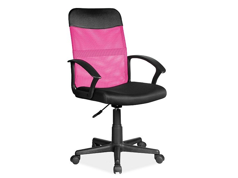 Biuro kėdė Q-702, juoda/rožinė - 1