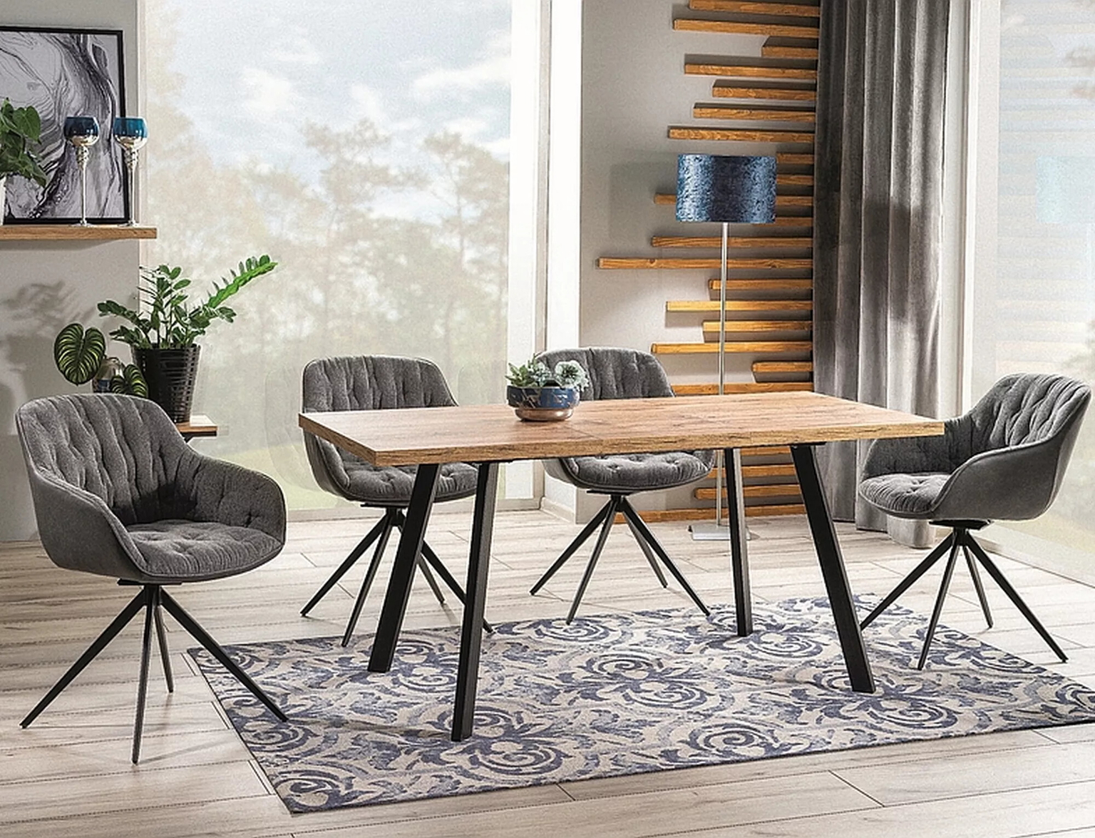 Valgomojo stalas BRICK, 120(160) x 80 cm - 7