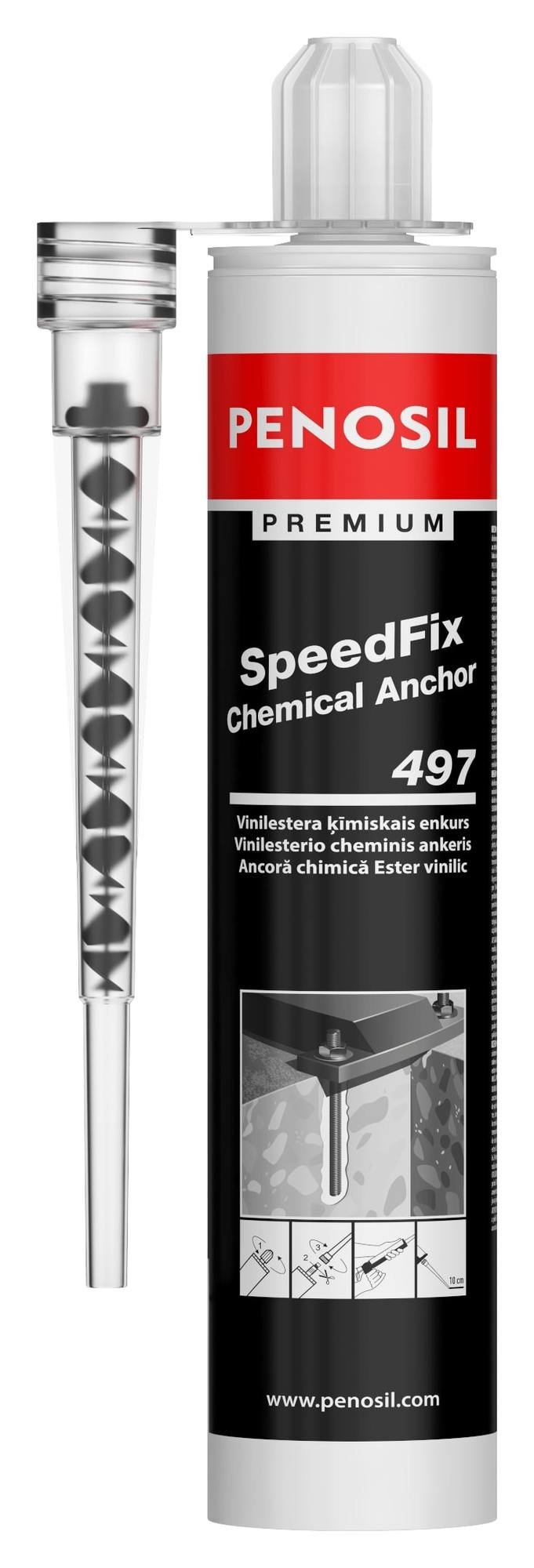 Cheminis ankeris PENOSIL Premium SpeedFix Chemical Anchor 497, pilkos sp., 300 ml