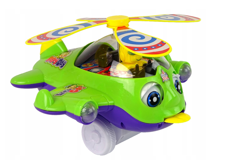 Stumiamas žaislas "Lėktuvas", žalias - 5