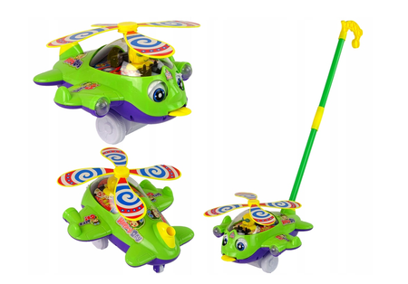 Stumiamas žaislas "Lėktuvas", žalias - 2