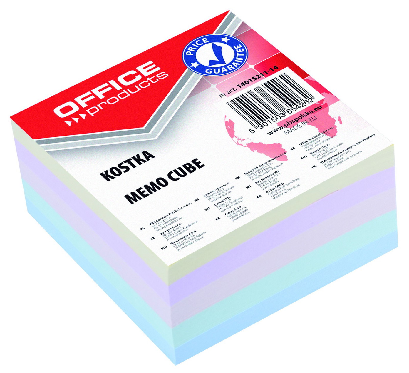 Spalvotas kubas OFFICEproducts, klijuotas-0