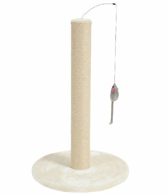 Draskyklė katėms Zolux su žaislu,  45 cm, smėlio-0