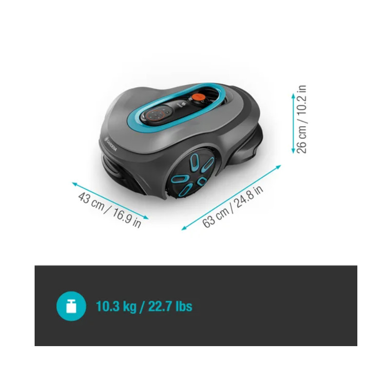 Vejos pjovimo robotas Gardena SMART SILENO MAX, iki 800 m², 18V/ 2.0Ah Li-Ion baterija - 3