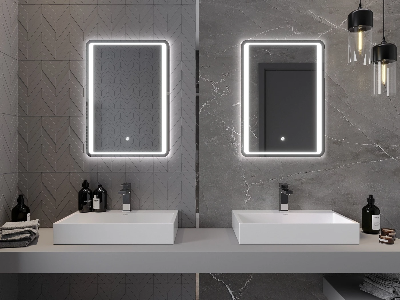 Vonios veidrodis Mexen Zusa su LED apšvietimu ir šildymo kilimėliu, 50 x 70 cm - 4