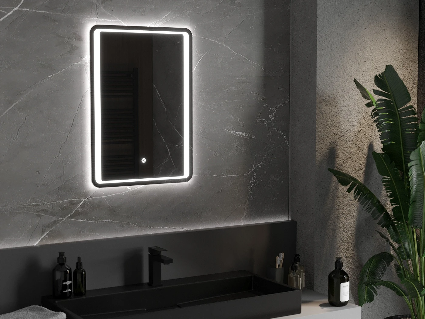 Vonios veidrodis Mexen Zusa su LED apšvietimu ir šildymo kilimėliu, 50 x 70 cm - 2