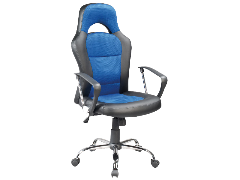 Biuro kėdė Q-033, juoda/mėlyna - 1