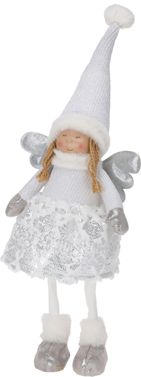 Kalėdinė dekoracija ANGEL GIRL LED, sidabrinės spalvos, 69 cm, 1 vnt-0