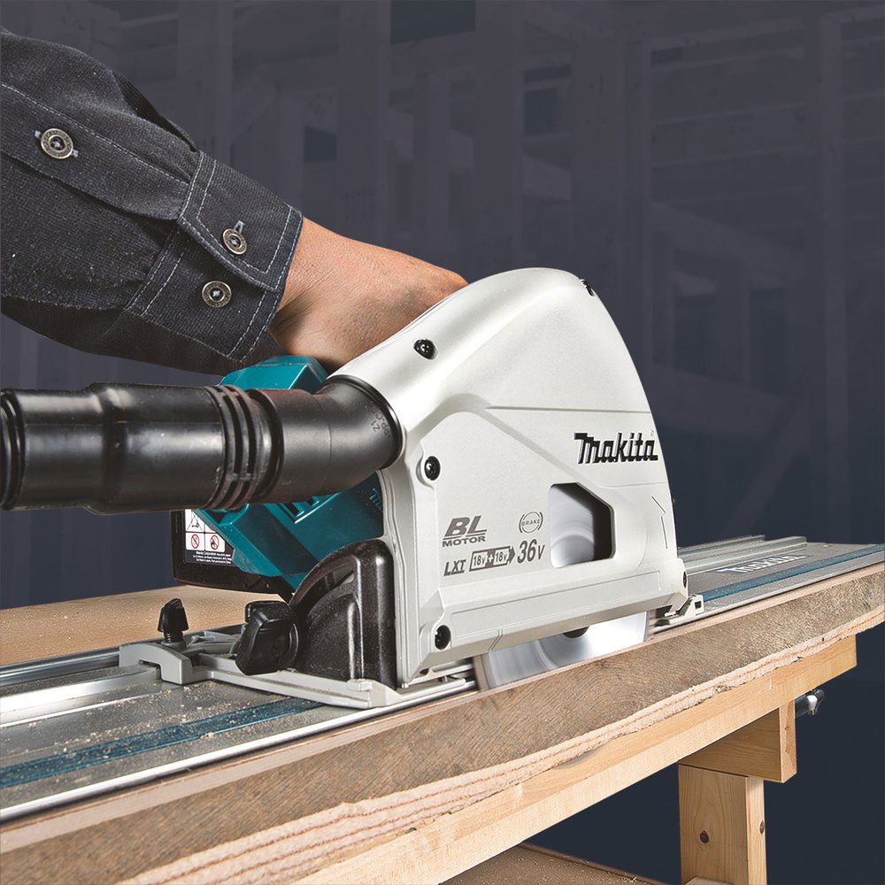 Akumuliatorinis rankinis diskinis pjūklas MAKITA DSP600ZJ, 2 x 18 V - 2