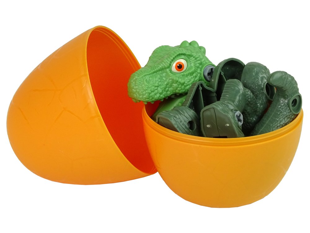 Konstrukcinis rinkinys - dinozauras Tyrannosaurus Rex su kiaušiniu, žalias - 6