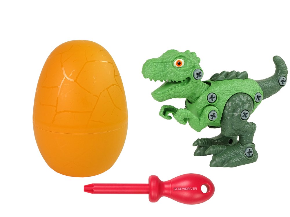 Konstrukcinis rinkinys - dinozauras Tyrannosaurus Rex su kiaušiniu, žalias - 7