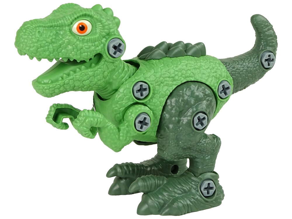 Konstrukcinis rinkinys - dinozauras Tyrannosaurus Rex su kiaušiniu, žalias - 5