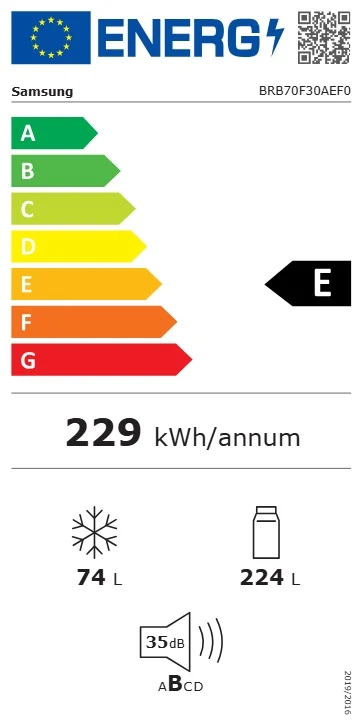 Įmontuojamas šaldytuvas SAMSUNG BRB70F30AEF0EO, 193,5 cm - 5