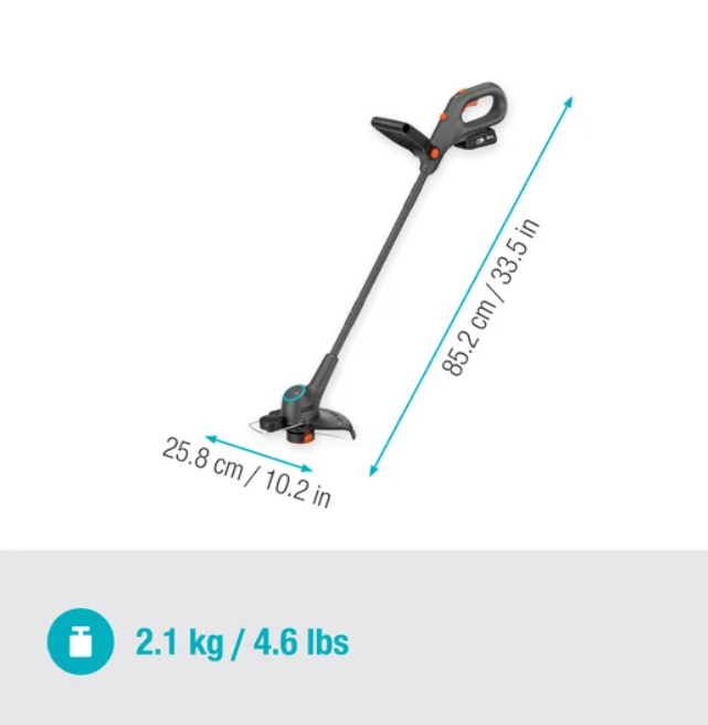 Akumuliatorinė žoliapjovė GARDENA EASY TRIM 25/18V P4A, komplekte 18V/ 2.0 Ah baterija ir kroviklis - 3