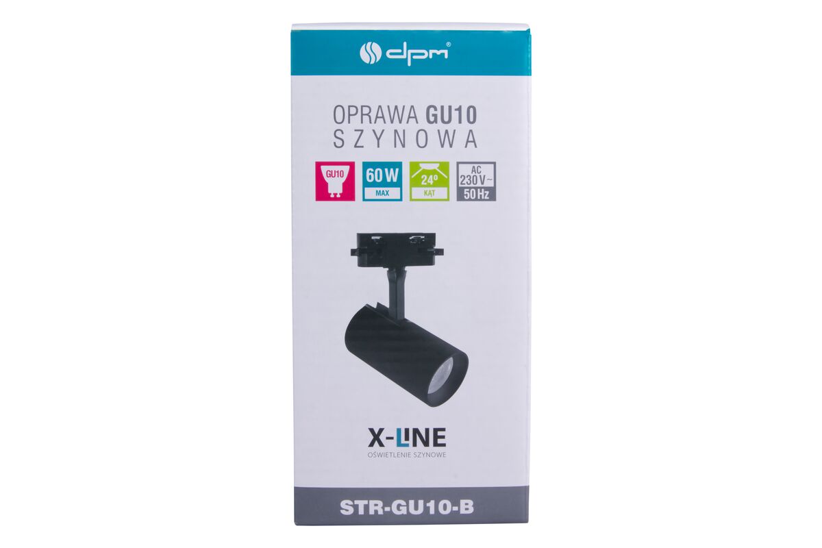 Taškinis  bėgelių šviestuvas DPM X-LINE , GU10, max 60W, juodos sp. - 4