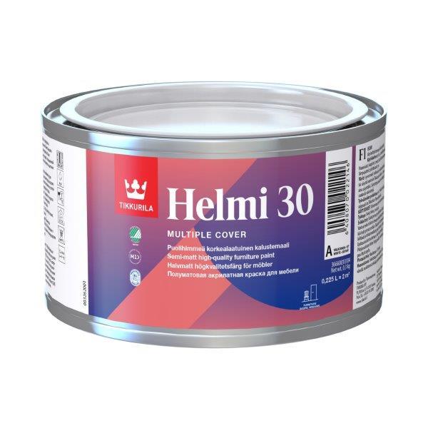 Baldų dažai TIKKURILA HELMI 30, pusiau matiniai, baltos sp., 0,225 l-0