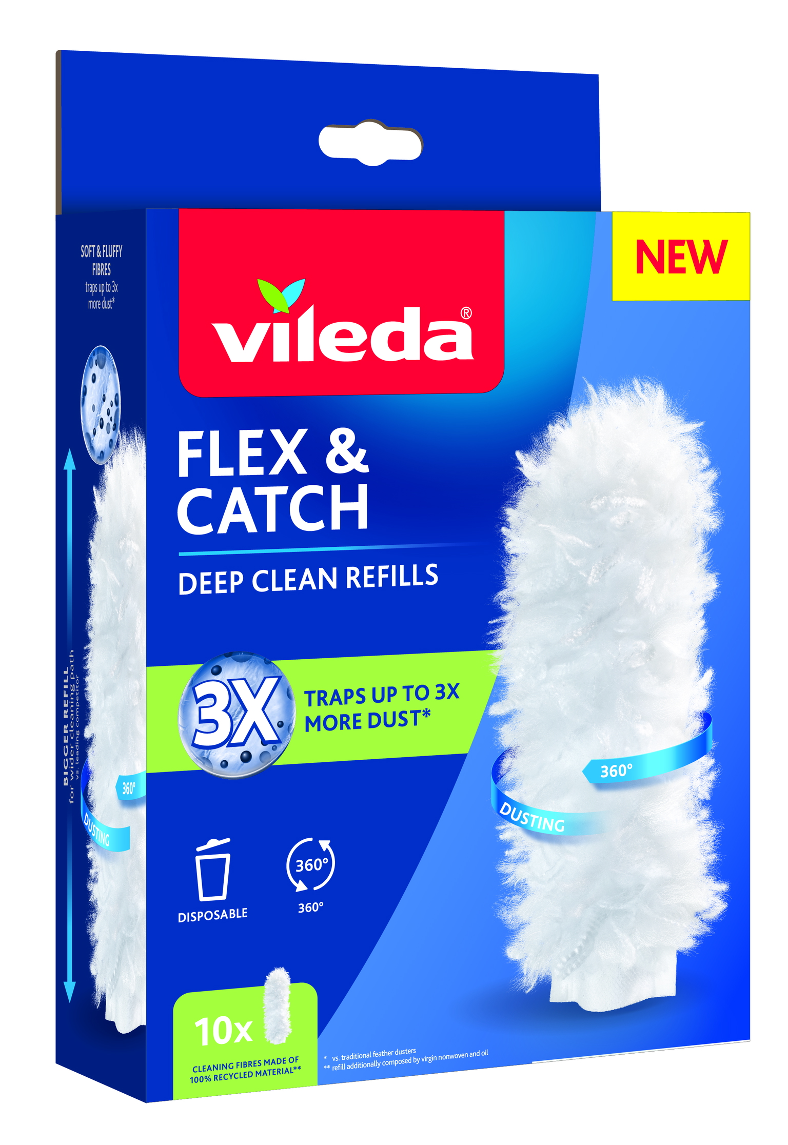 Dulkių šluotelės papildymas VILEDA Flex & Catch 10 vnt.-0