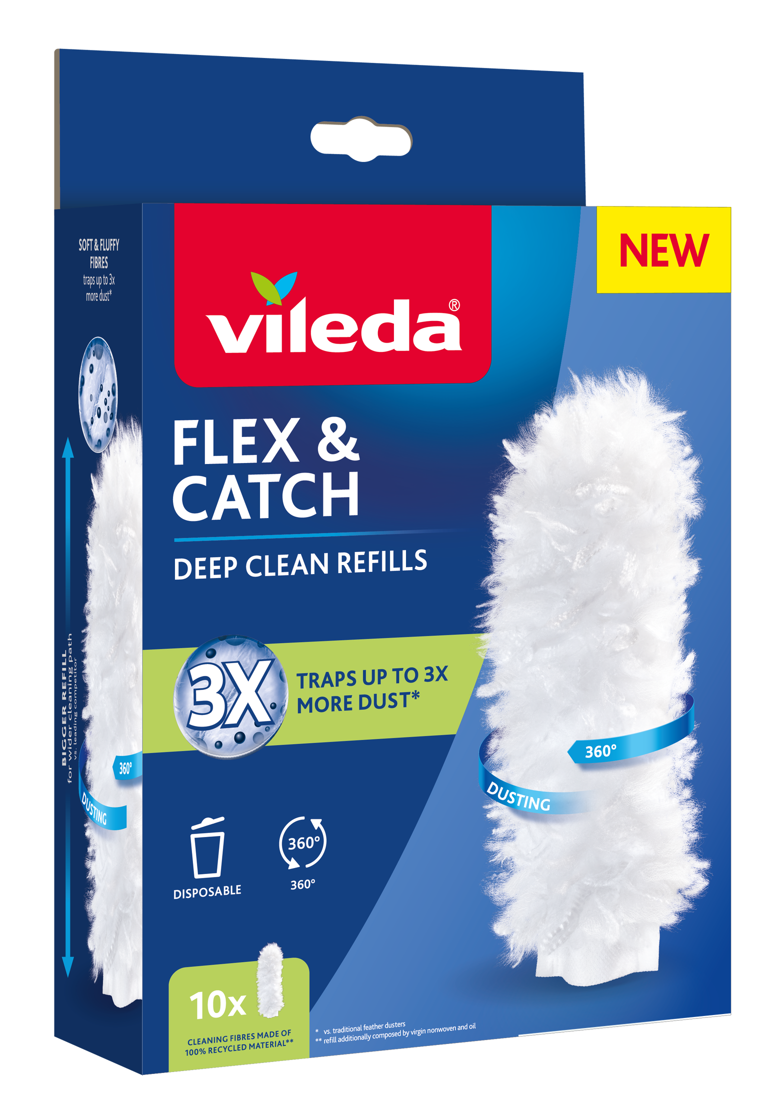 Dulkių šluotelės papildymas VILEDA Flex & Catch 10 vnt.-1