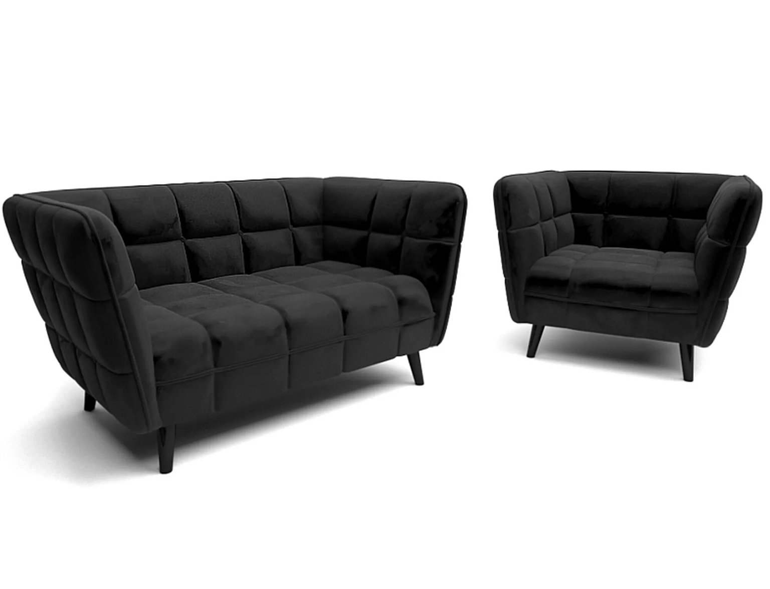 Sofa Siganl Castello 2 VELVET, juoda - 4