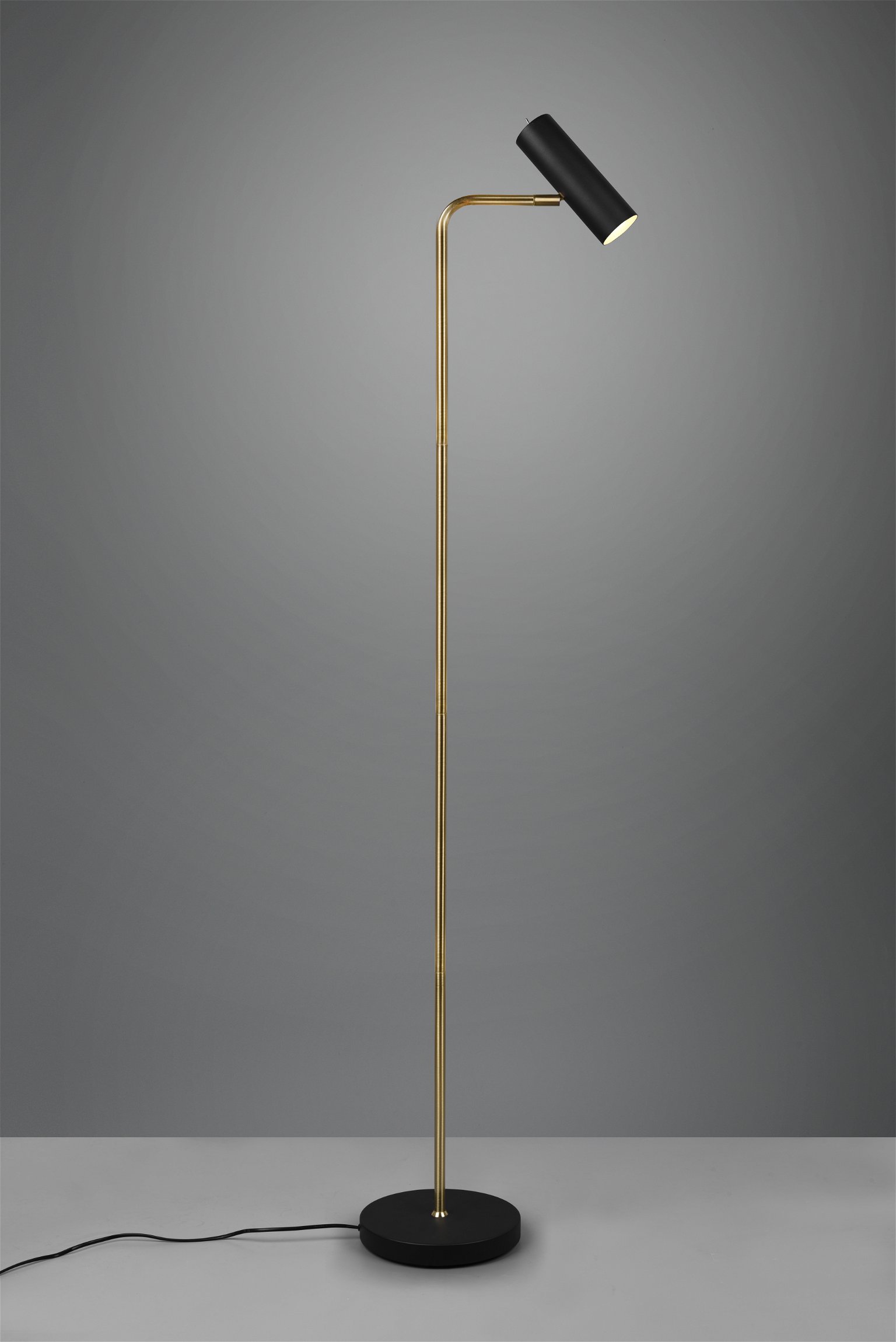 Toršeras TRIO MARLEY, 1 x GU10, max 5W, žalvario/juodos sp., h151 cm