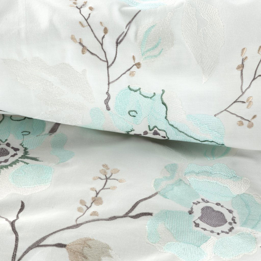Satininės patalynės komplektas dekoruota siuvinėjimu  PTN-06, 200x220 cm, 2x70x80 cm, 100% medvilnė - 4