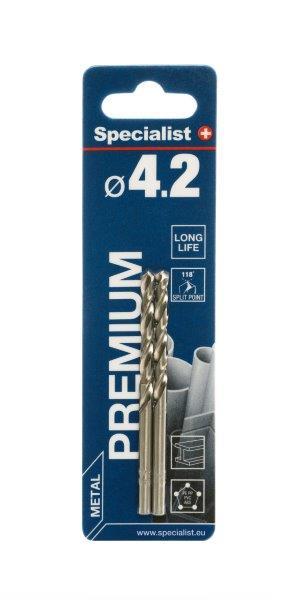 Metalo grąžtas SPECIALIST+ Premium, 4,2 mm, HSS, 2 vnt. - 3