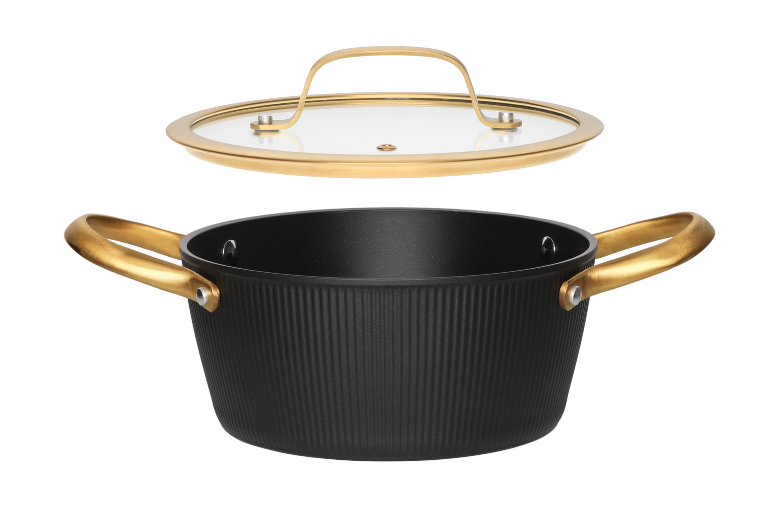 Troškinimo puodas MAKU ECLIPSE GOLD BLACK, 2,4 L, 20 cm - 2