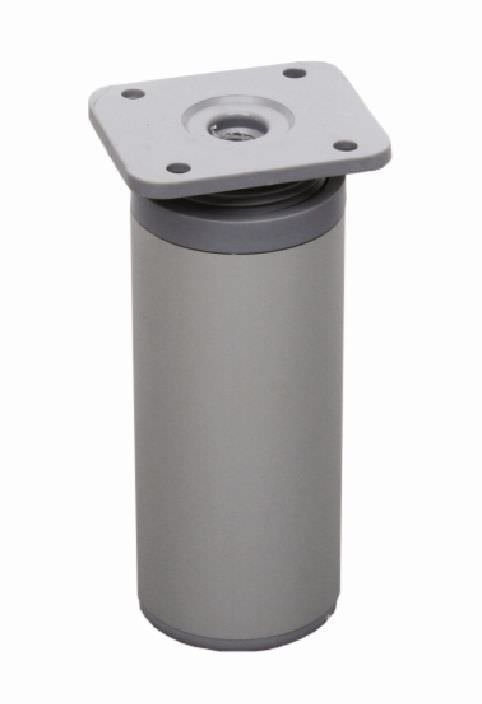 Baldų kojelė, H-100, 40 mm, apvali, reguliuojama, aliuminio sp.